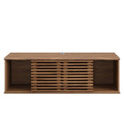 Modway Render 46" Wall-Mount Media Console TV Stand - Walnut-Smooth Wood Grain Laminate
