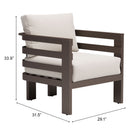 Zuo Bal Harbor ArmChair - White-6