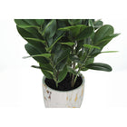 Monarch Specialties 31" Artificial Indoor Garcinia Tree - Floor - White Cement Pot-No assembly required: product dimensions: 16 in. L x 16 in. W x 31 in. H