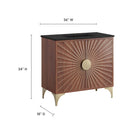 Modway Daylight 36" Bathroom Vanity - Black/Walnut-Solid Mango Wood