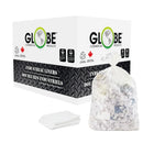 Globe Commercial Contractor Can Liner Garbage Bag - 35" x 50" - Clear - 50 Pack-Open top can be tied easily