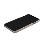 Gry Mattr Pinstripe Fabric Case for iPhone 11, XR - Brown-Full Access to Ports & Buttons