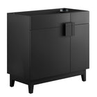 Modway Miles 36" Bathroom Vanity Cabinet - Black-Particleboard & Melamine Laminate