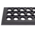 Edgewood Competitor Series Light Open Top Anti-Fatigue Mat - 3' W x 5' L x 9/16" D - Black-Perforated face style for drainage