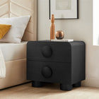 Modway Sonnet 2-Drawer Nightstand - Black-Wood Grain Paper Laminate