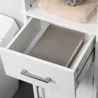 Kleankin Tall Slim Freestanding Bathroom Tower Cabinet - White-Colour: White, Grey 