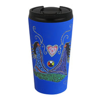 Oscardo Leah Dorion Breath of Life Indigenous Art Travel Mug-Authentic Indigenous Art Design - Features licensed artwork by First Nations, Inuit, and Métis artists from across Canada, celebrating Indigenous culture and creativity