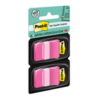 Post-it 1" x 1.7" Flags - Pink - 50 Flags/Dispenser - 2 Dispensers/Pack-1"