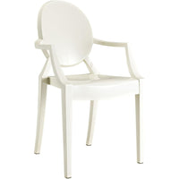 Nicer Furniture Louis XVI Ghost Chair - White - 2 Pack-Famous Louis XVI style, Comfortable Chair.