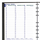 Blueline 2027 MiracleBind Weekly Planner Appointment Book with Twin-Wire Binding - 10-3/4" x 8-1/2" - Black - Bilingual-Self-adhesive laminated tabs and storage pocket