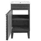 Modway Render 18" Bathroom Vanity Cabinet - Charcoal/White-Assembly Required
