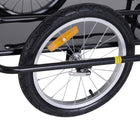 Aosom Folding Bicycle Cargo Trailer with Hitch - Black-Folding design to assemble and disassemble easily