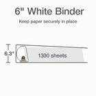 Cardinal XtraLife ClearVue Locking D-Ring Binder, White, 6”-Back-mounted locking Slant-D rings with GelTab triggers hold 25% more sheets than standard round rings