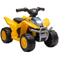 Qaba 6V Licensed Ride on Kids All Terrain Vehicle - Yellow-6V license makes sure safe, reliable rides for kids 