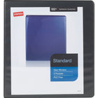 Staples Standard View Binder with D-Rings - 1 1/2" - Black-Pages lie flat with back-mounted rings