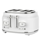 JS Gourmet Retro Collection 4-Slice Extra-Wide Slot Toaster - White-4-slice capacity