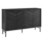 Modway Harper 59" Chevron Sideboard - Black-Contemporary Sideboard