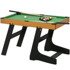 Soozier 38" Folding Mini Pool Table Set Tabletop Billiards Game with Cues-The folding legs allow you to easily store it when not in use