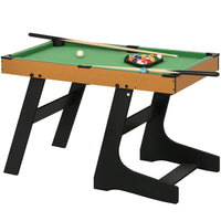 Soozier 38" Folding Mini Pool Table Set Tabletop Billiards Game with Cues-The folding legs allow you to easily store it when not in use