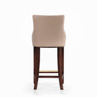 Manhattan Comfort Shubert 22.64" Modern Leatherette Upholstered Barstool - Tan - 3 Pack-Seat Height: 29.13 in
