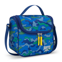 Roots Recycled Lunch Bag  - 5L - Blue Camo-Sustainable Design: Crafted from durable recycled polyester for an eco-conscious choice that doesn’t compromise on quality