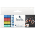 Schneider Paint-It 011 Paint Market - Blue/Red - 4 Pack-Fine marker point provides comfortable, highly productive writing and drawing for a prolonged period of time