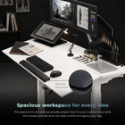 MotionGrey Ultra Electric Adjustable Standing Desk with Tilting Desktop - 55.1 in - White-8