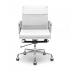 Plata Import Lark Office Chair, Low Back, White (LS-1021-WHITE)-Polyurethane Coating