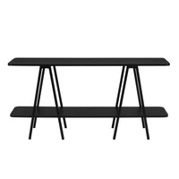 Manhattan Comfort Celine 47.24" Modern Console Table - Black-Modern Contemporary Low Console Perfect For Living Room and Home Office Usage