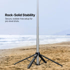 MyBat Pro Spotlight Tripod with 9" Ring Light  - Stainless Steel Stand - Silver-10