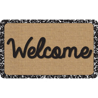 Ashley Productions The Original Fun Mat Welcome Mat - 18" x 30" - Burlap Composition Welcome-Measurements and Design: The Burlap Composition Welcome Mat measures 18" x 30".