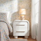 Modway Bellamy Curved 2-Drawer Nightstand - White Matte-Rounded Silhouette