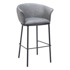 Zuo Garston Barstool - Grey-Armrest support