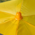 Outsunny Kids Folding Picnic Table & Chair Set Pattern Outdoor Garden Patio Backyard with Sun Umbrella - Yellow-Chair dimension: 14.25"W x 15.25"D x 19.75"H (fully expanded), 19"L x 14.25"W x 2.5"H(foldable)
