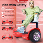 Gyrocopters PRIME Hoverboard for Kids - 15 km/h Speed ​​ - 300 W - 6.5" - LED Wheels - Bluetooth Speaker - Red-Advanced No-Fall Self-Balancing Technology