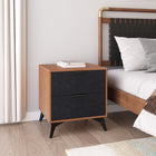 Zuo Zarif Nightstand - Black/Walnut-Assembly Required: Yes