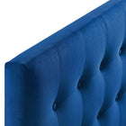 Modway Emily Biscuit Tufted Performance Velvet Queen Headboard - Navy-Dense Foam Padding