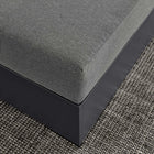 Modway Tahoe Outdoor Patio Powder-Coated Aluminum Ottoman - Grey/Charcoal-Weather-Resistant Fabric Cover