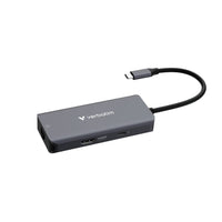 Verbatim USB-C Essentials Multiport Hub - 6 Ports-Transform a single USB C port into six versatile ports, including USB 3.2, RJ45 and HDMI, to connect a wide range of devices