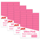 JAM Paper Mailing Address Labels - 1 x 2 5/8 - Ultra Pink - 4 sets of 120-3.2 ounce