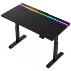 MotionGrey Chroma 4-Motor Electric Standing Desk with One-Piece Desktop - 55.1 in - Black - 1 Set-Four-motor electric standing desk delivers powered height adjustment across a 55.1 in workspace
