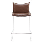 Zuo Pola Counter Stool - Brown-Plush and durable faux leather fabric