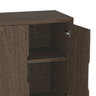 Manhattan Comfort Rivington 60" Modern 4-Door Sideboard - Walnut-Features 2 Media Holes for Media and Wire Management