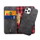 General Supply Goods + Co 2-in-1 Magnetic Folio for iPhone 12/12 Pro - Charcoal-Soft vegan leather