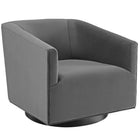 Modway Twist Accent Lounge Performance Velvet Swivel Chair - Grey-Modern Accent Lounge Swivel Chair