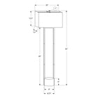 Monarch Specialties 62" H Contemporary Floor Lamp - Black Metal / Ivory / Cream Shade-Sturdy cement finish base for contemporary decorative touch, this fashionable accent piece with a rectangular shade will add a certain ambiance to brighten your home
