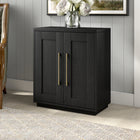 Hudson&Canal Tillman 28"W Accent Cabinet - Black Grain-Product Dimensions: 14" L x 28" W x 32" H