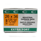 Eco II Garbage Bags - 26" x 36" - Extra Strong - Black - 125 Pack-26" x 36"