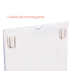 Deflecto Superior Image Cubicle Sign Holde - Portrait - 8 1/2"W x 11"H - Clear-Includes mounting kit (clips, magnets and hook and loop tape)