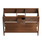 Modway Zaire 48" Double Sink Compatible Bathroom Vanity Cabinet - Walnut-Wood Grain Veneer